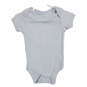 Chick Pea Sleeveless Ribbed Knit One Piece Bodysuit Girls Size 6-9 M Blue NWOT